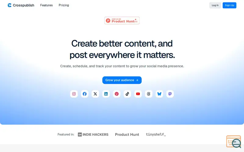 Screenshot of Crosspublish