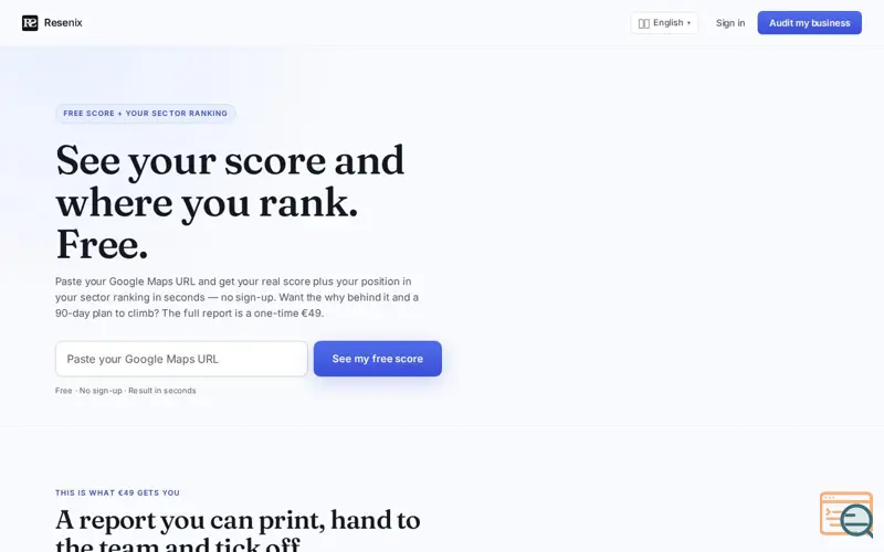 Screenshot of Resenix