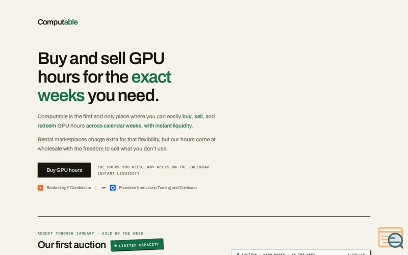 Screenshot of Computable
