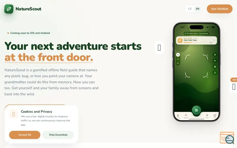 Screenshot of NatureScout