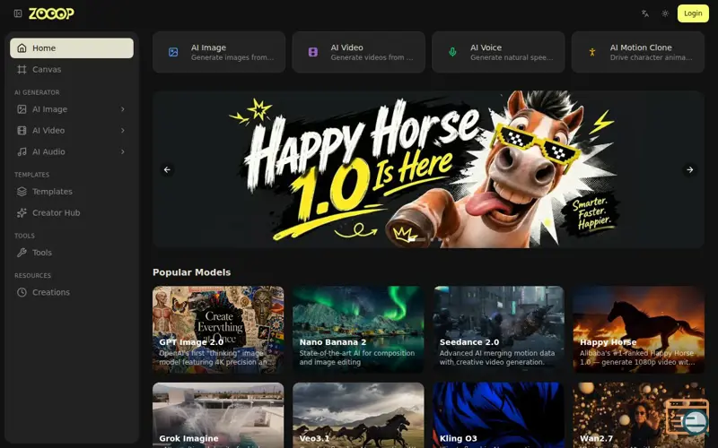 Screenshot of ZOOOP