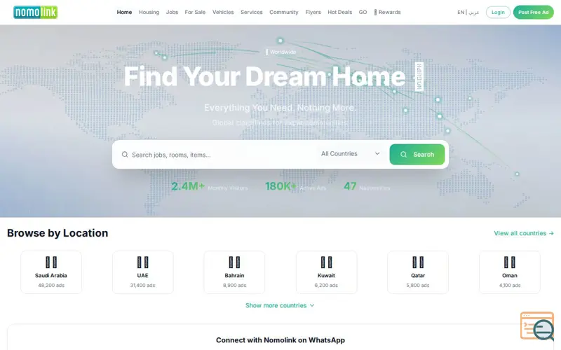 Screenshot of nomolink