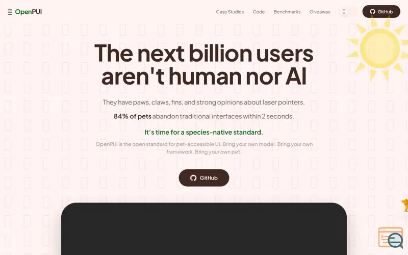Screenshot of OpenPUI