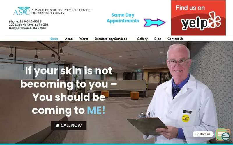 Screenshot of Advanced Skin Treatment Center