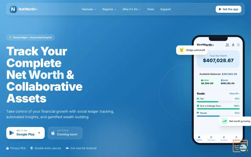 Screenshot of NetWorth+ | Net Worth Tracker
