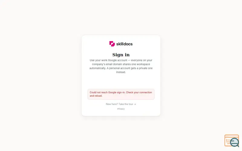 Screenshot of SkillDocs, a launch using Yjs