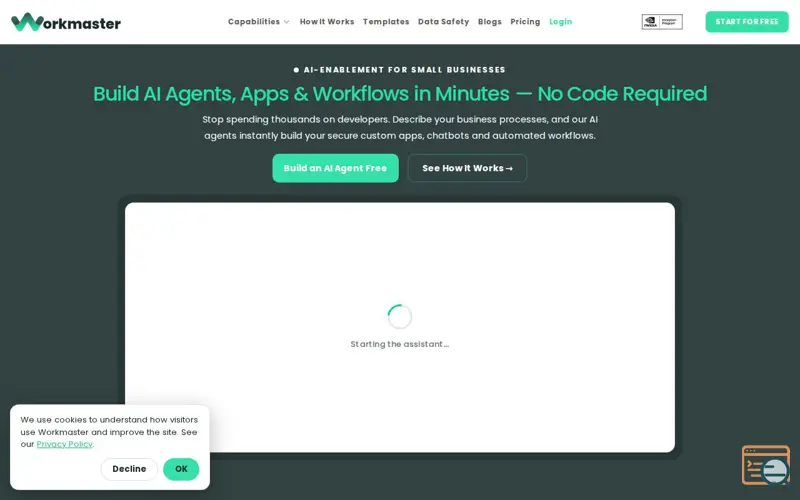 Screenshot of Workmaster.ai