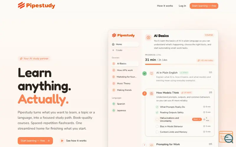 Screenshot of Pipestudy