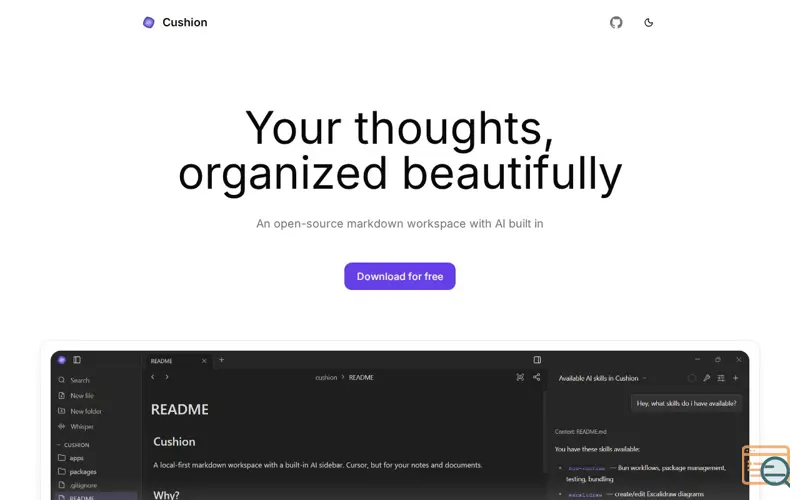 Screenshot of Cushion