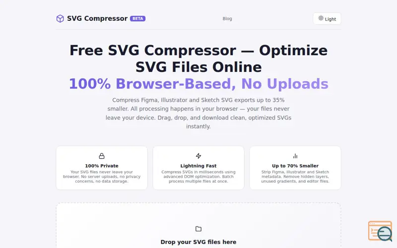 Screenshot of SVG Compressor