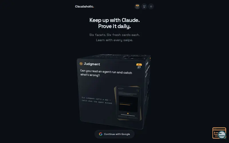 Screenshot of Claudaholic