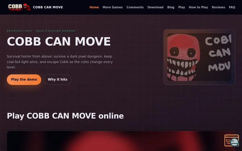 Screenshot of COBB CAN MOVE