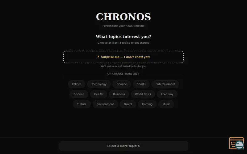 Screenshot of Chronos