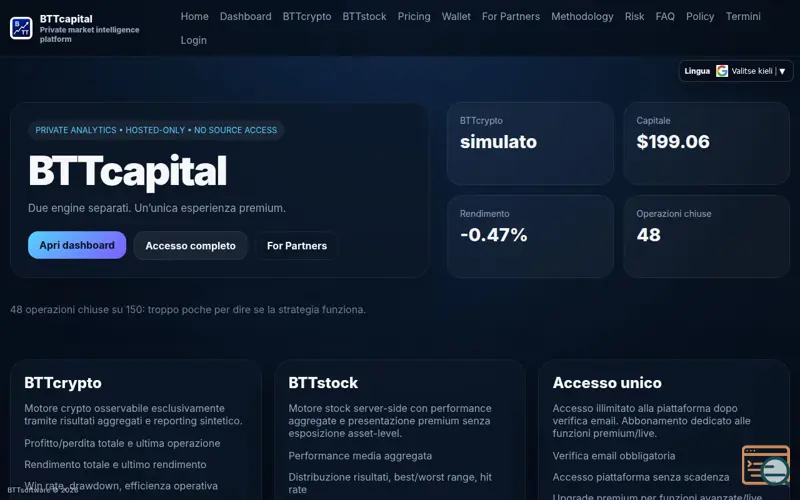 Screenshot of BTTcapital