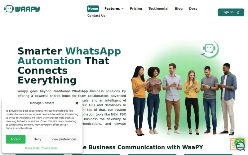 Screenshot of WaaPY - Omnichannel AI Messaging CRM 