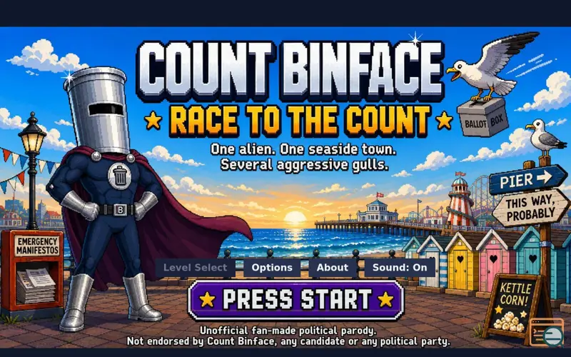 Screenshot of Count Binface Race to the Count