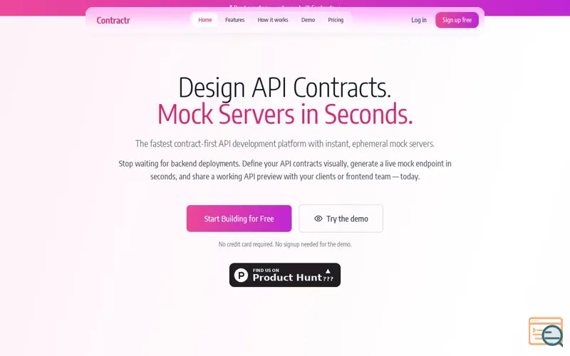 Screenshot of Contractr