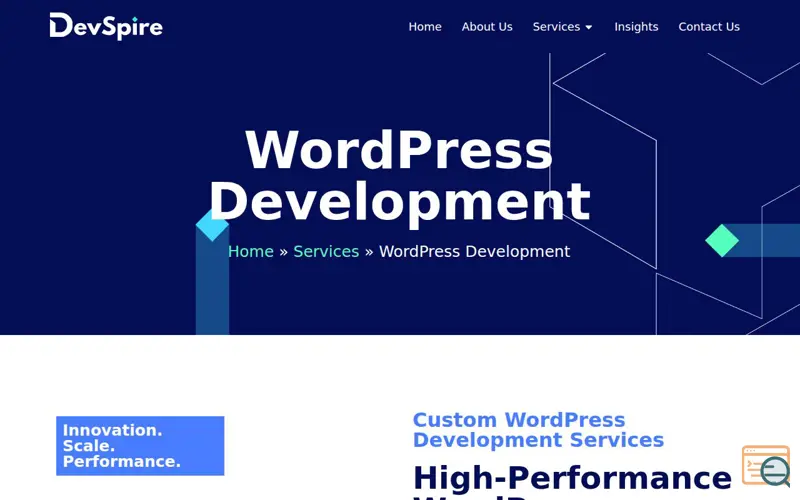 Screenshot of DevSpire inc