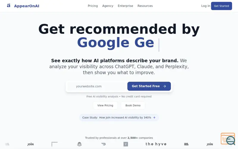 Screenshot of Appear