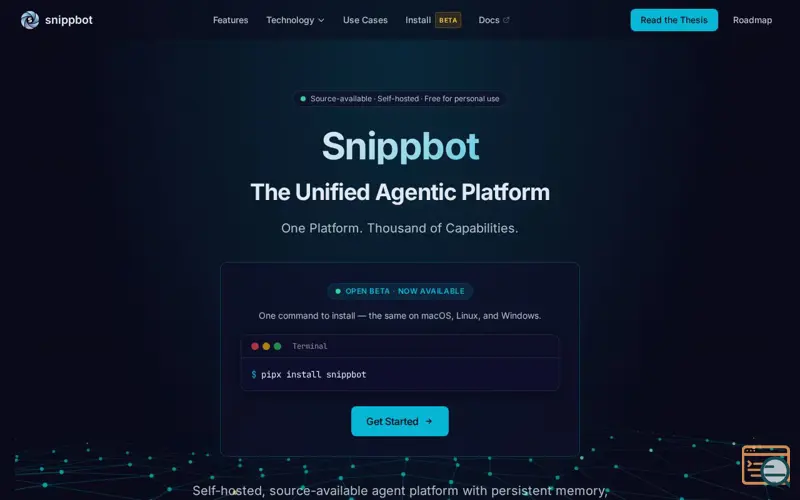 Screenshot of Snippbot