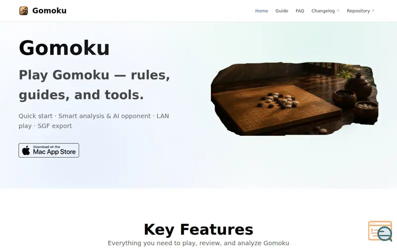 Screenshot of Gomoku AI Edu