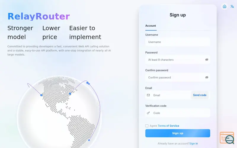 Screenshot of Relayrouter