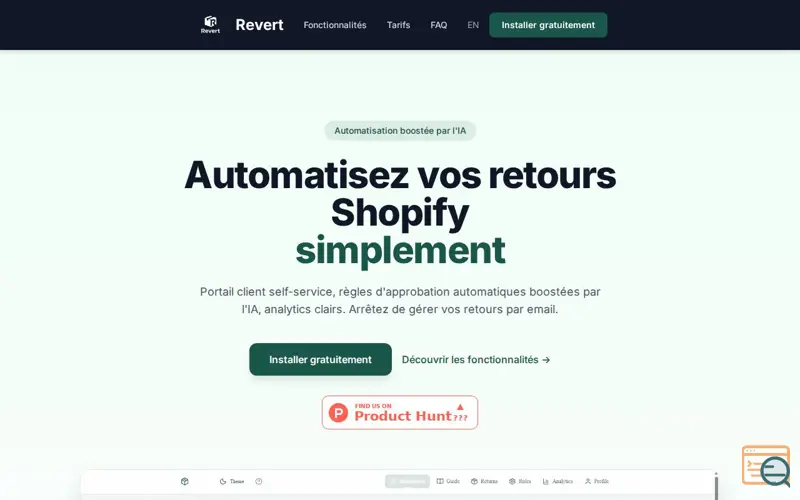 Screenshot of Revert
