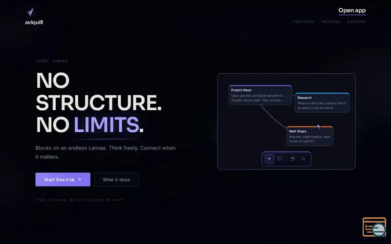 Screenshot of Aviquill