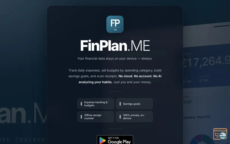 Screenshot of FinPlan.ME