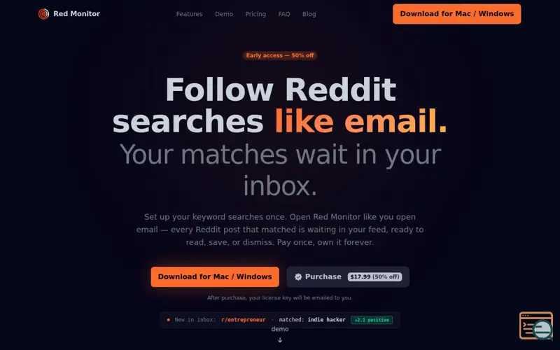 Screenshot of Red Monitor