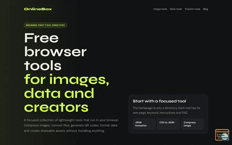 Screenshot of OnlineBox