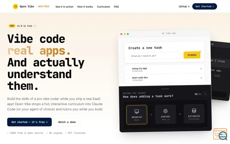 Screenshot of Open Vibe