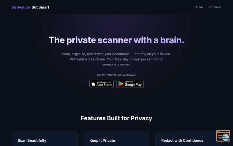 Screenshot of Derivative But Smart LLC
