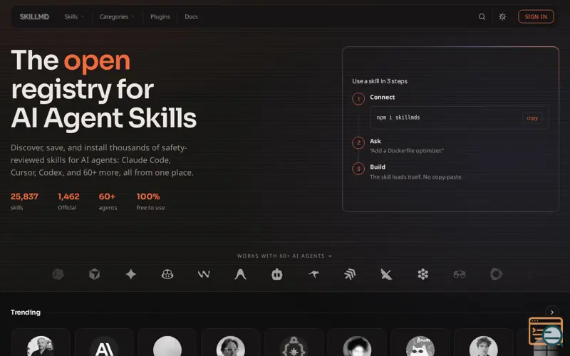 Screenshot of SkillMD