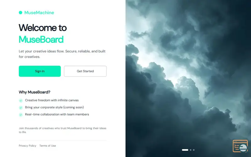 Screenshot of MuseBoard