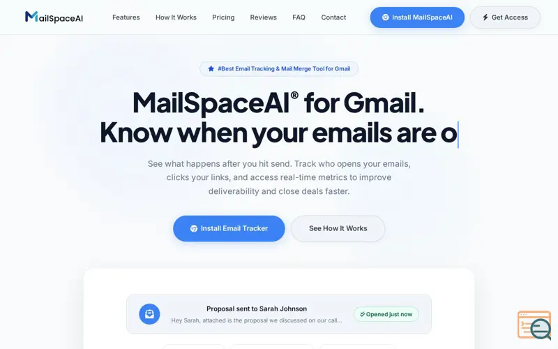 Screenshot of MailSpaceAI