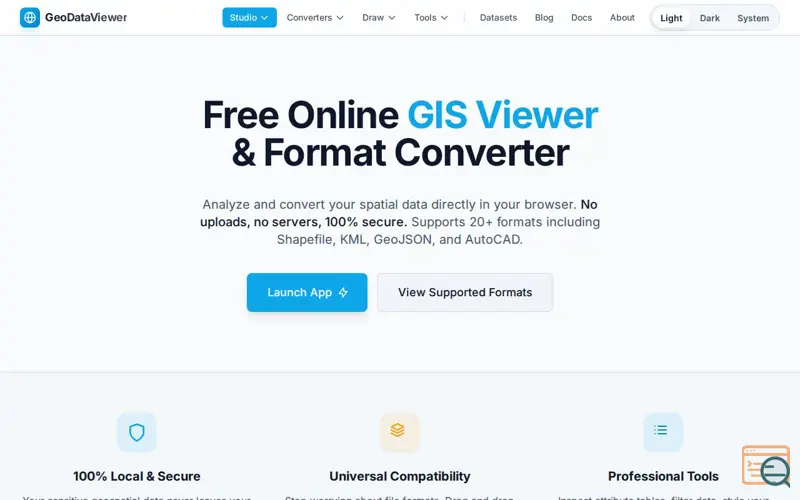 Screenshot of Geodataviewer