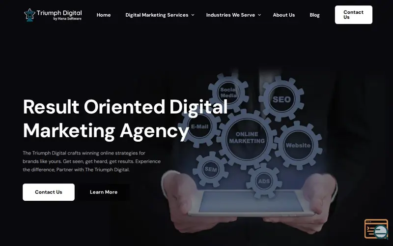 Screenshot of TheTriumphDigital