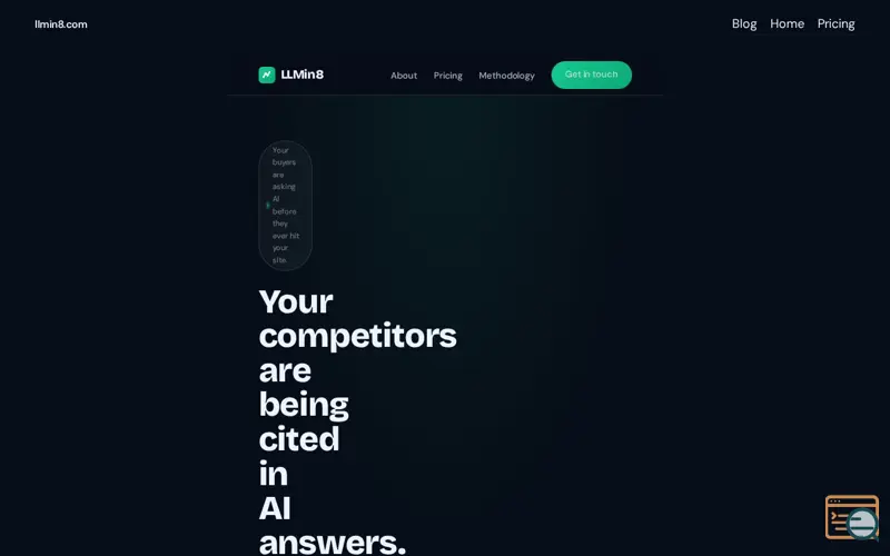 Screenshot of llmin8.com