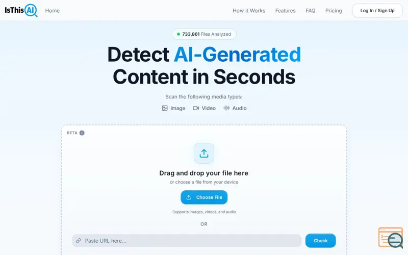 Screenshot of IsThisAI