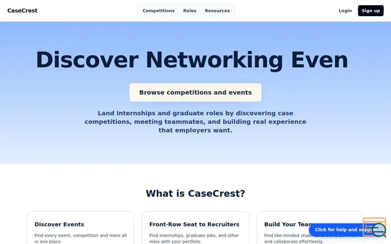 Screenshot of CaseCrest
