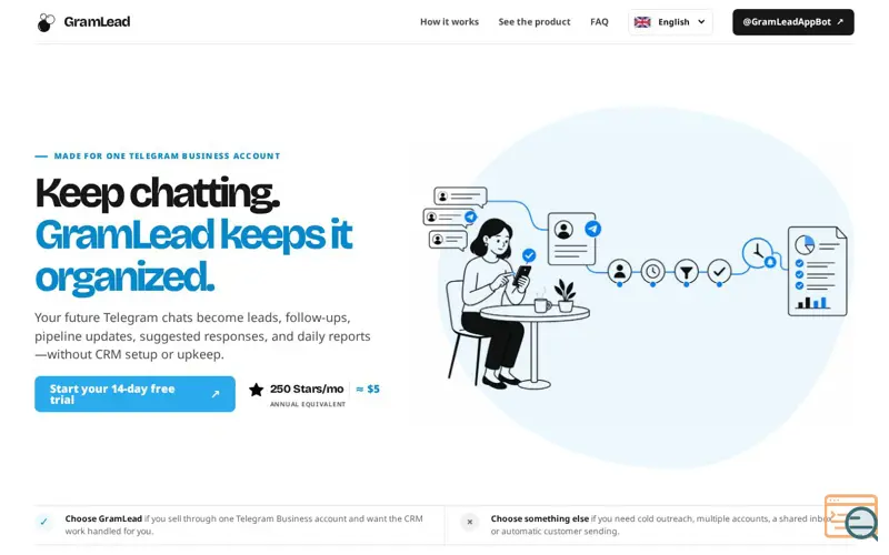 Screenshot of GramLead
