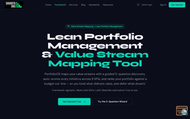 Screenshot of PortfolioOS