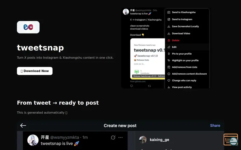 Screenshot of tweetsnap