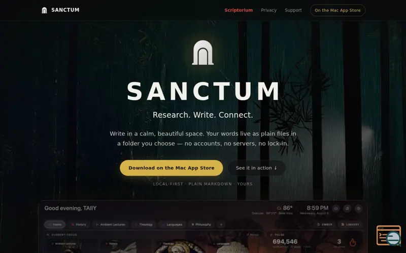 Screenshot of Sanctum