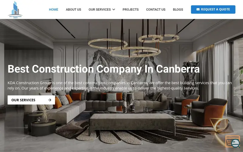 Screenshot of KDA Construction Group
