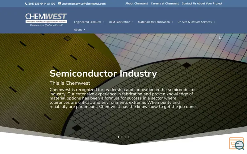Screenshot of Chemwest Systems
