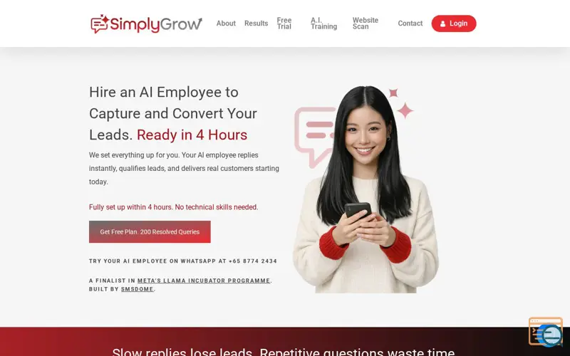 Screenshot of SimplyGrow