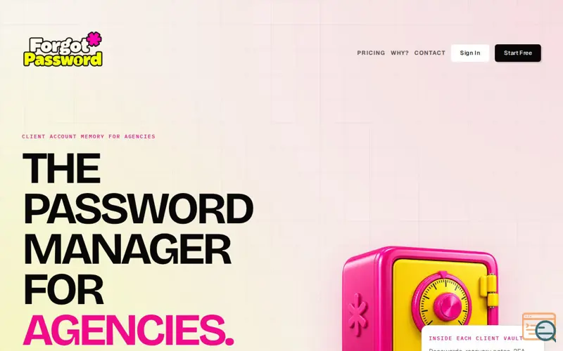 Screenshot of Forgot* Password