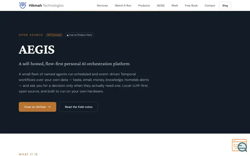 Screenshot of AEGIS